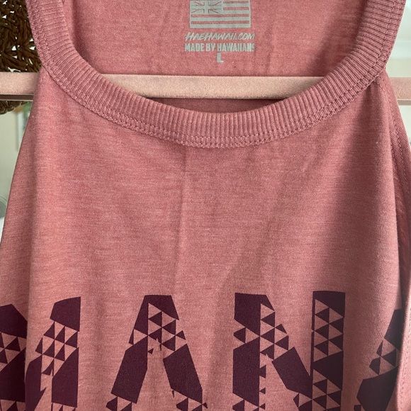 HAE HAWAII Cute Tribal Print Wahine Logo Tank Top - Picture 4 of 4